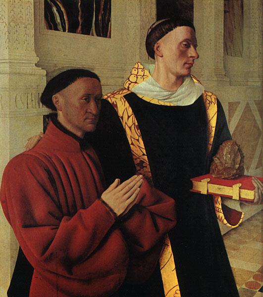 Jean Fouquet Etienne Chevalier and Saint Stephen china oil painting image